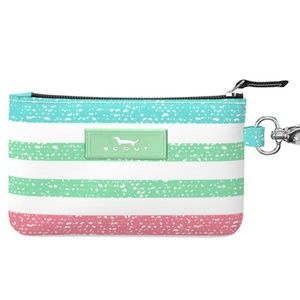 Scout Striped Wallet in Mint, White, and Pink